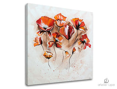 Riproduzione dell'autore su tela FIORI 