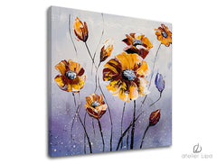 Riproduzione dell'autore su tela FIORI 