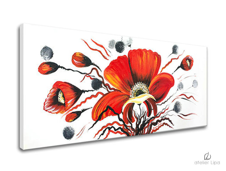 Riproduzione dell'autore su tela FIORI 