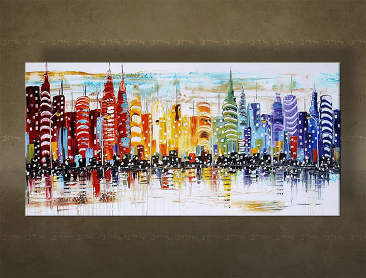 Quadro dipinto CITTÀ | varie misure