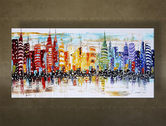 Quadro dipinto CITTÀ | varie misure