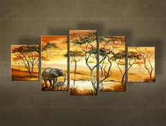 Arte murale dipinta a mano AFRICA FB395E5 | dimensioni diverse - immagine 2