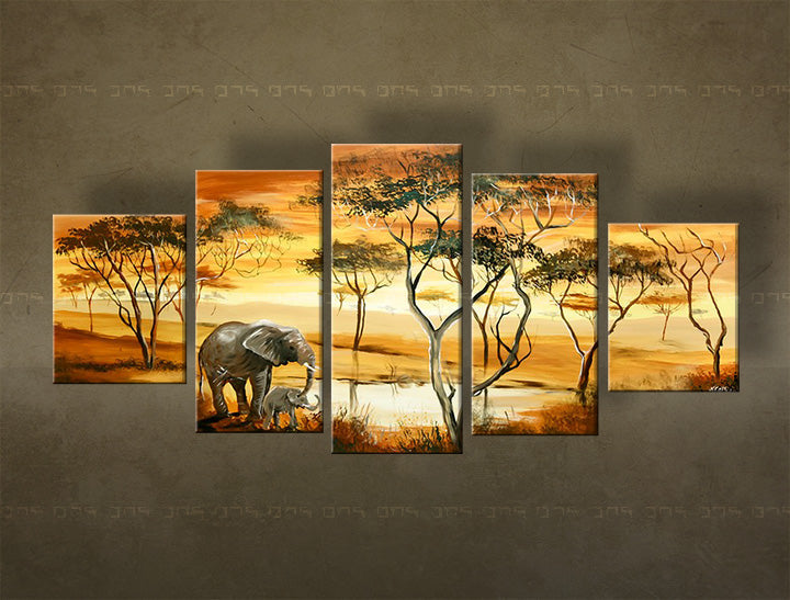 Arte murale dipinta a mano AFRICA FB395E5 | dimensioni diverse