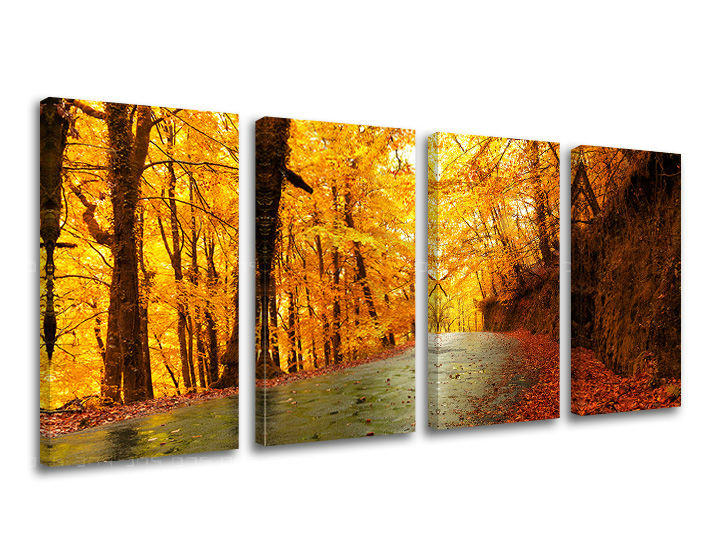 Pittura murale in 4 parti TREES