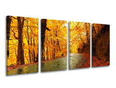 Pittura murale in 4 parti TREES