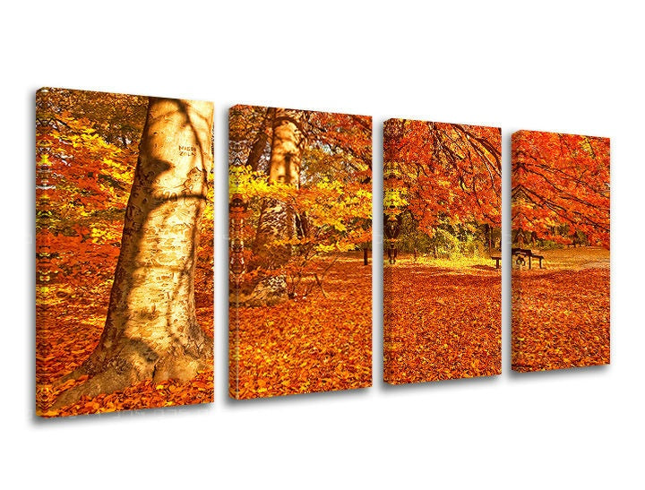 Pittura murale in 4 parti TREES - immagine 2