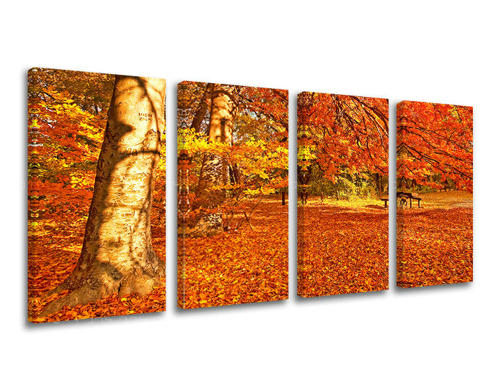 Pittura murale in 4 parti TREES