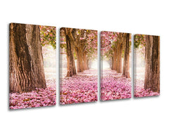 Pittura murale in 4 parti TREES