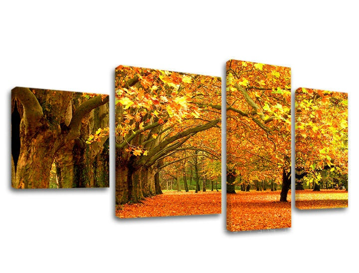 L'immagine su tela 4 parti TREES