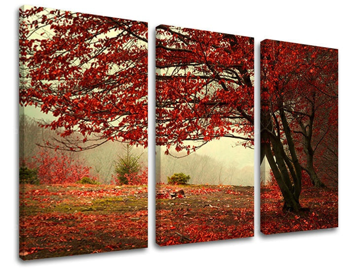 Pittura murale in 3 parti TREES