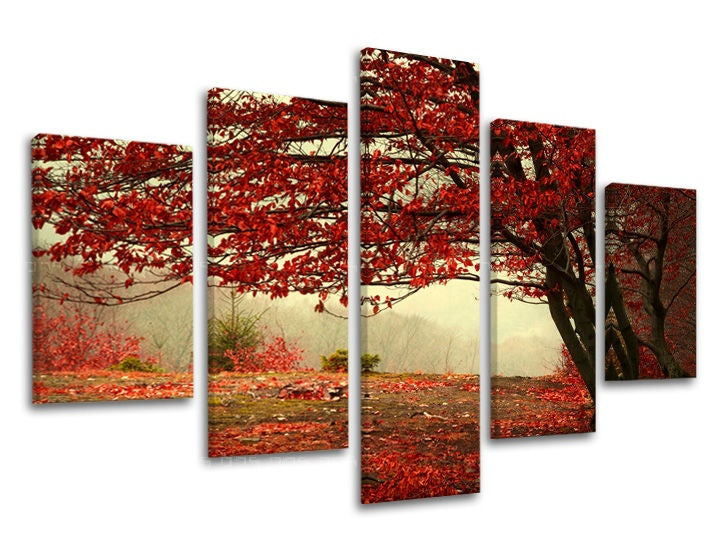 Pittura murale in 5 parti TREES