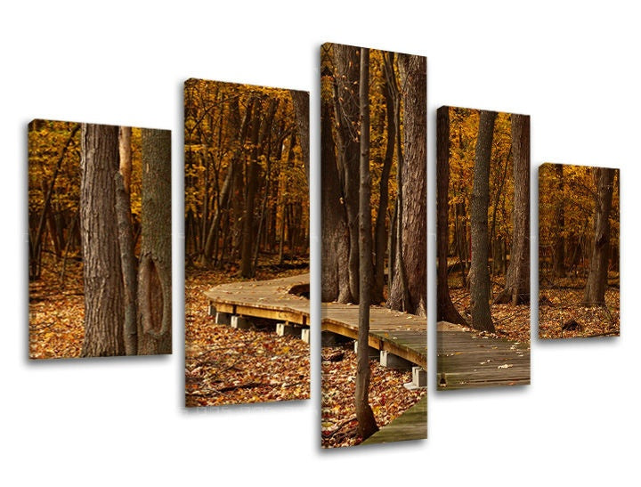 Pittura murale in 5 parti TREES