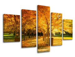 Pittura murale in 5 parti TREES - immagine 2