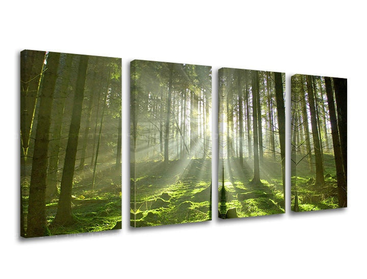 Pittura murale in 4 parti TREES