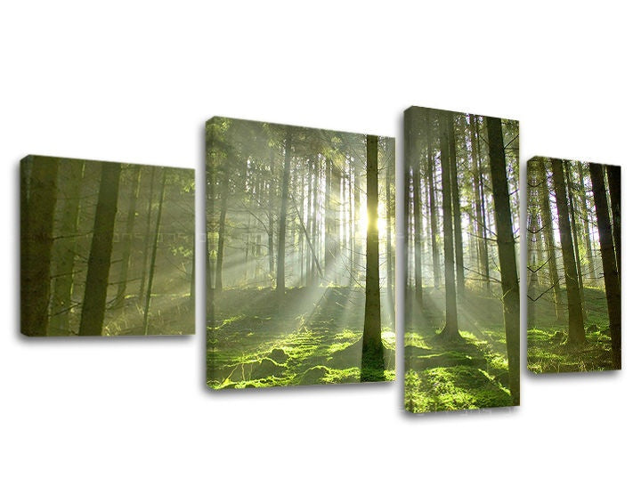 Pittura murale in 4 parti TREES