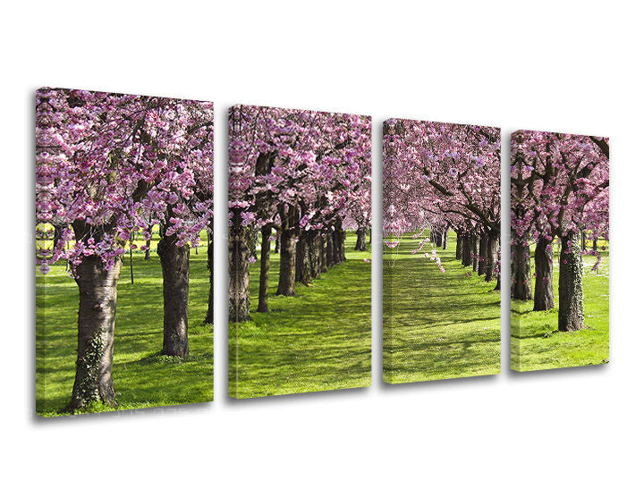 Pittura murale in 4 parti TREES