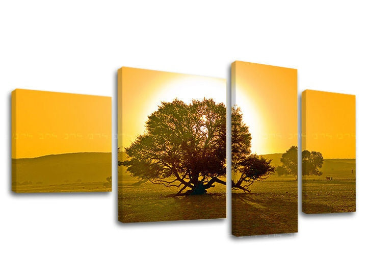 Pittura murale in 4 parti TREES