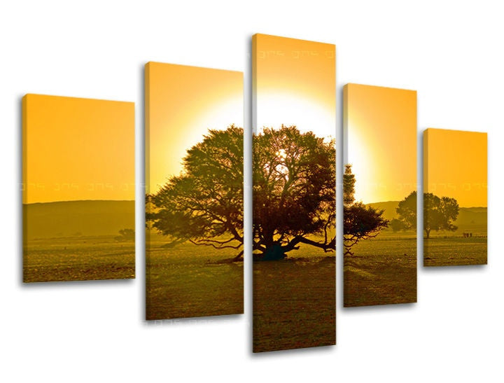 Pittura murale in 5 parti TREES