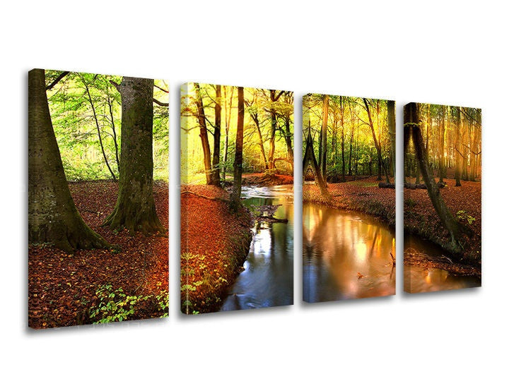 Pittura murale in 4 parti TREES - immagine 2
