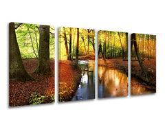 Pittura murale in 4 parti TREES - immagine 2