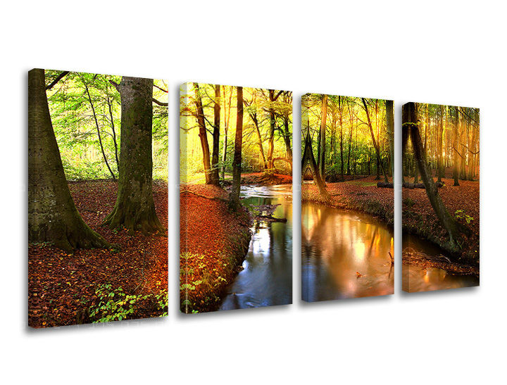 Pittura murale in 4 parti TREES