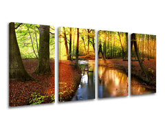 Pittura murale in 4 parti TREES