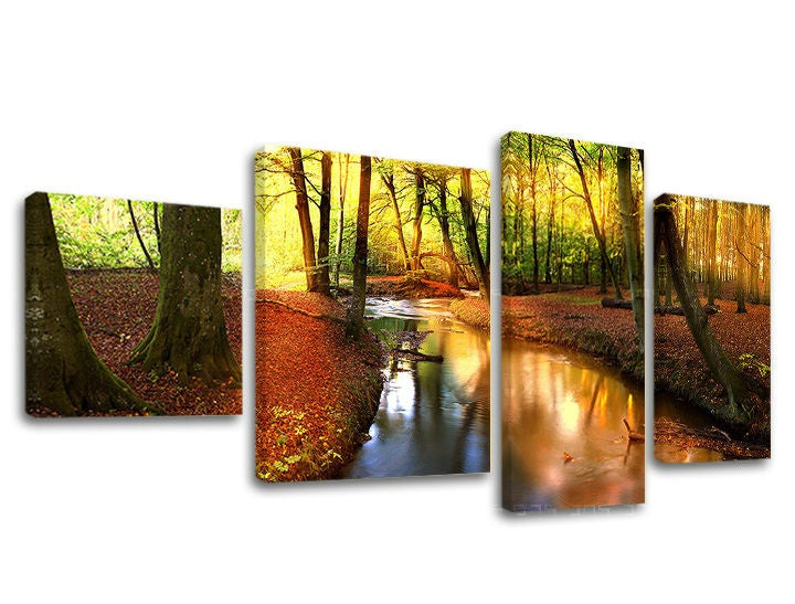 Pittura murale in 4 parti TREES