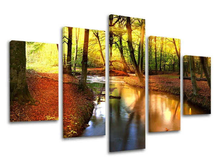Pittura murale in 5 parti TREES