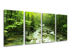 Pittura murale in 4 parti TREES