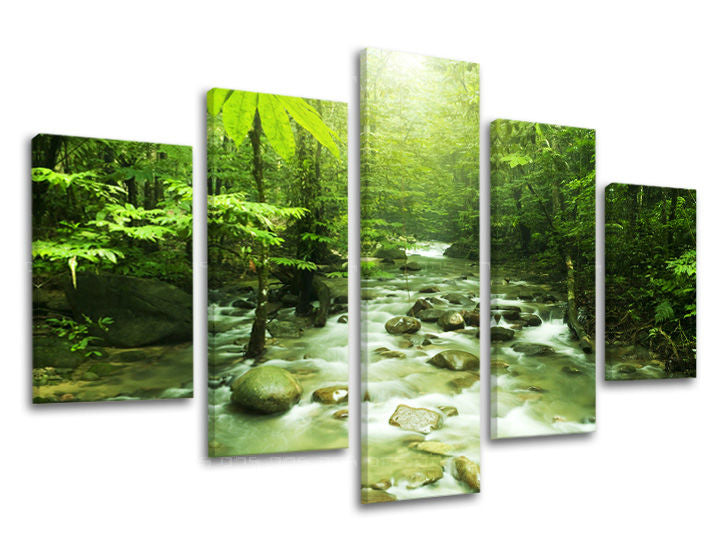 Pittura murale in 5 parti TREES
