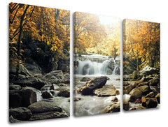 Pittura murale 3 parti WATERFALLS - immagine 2