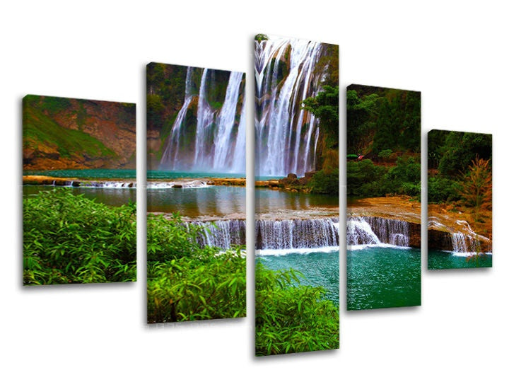 Pittura murale 5 parti WATERFALLS