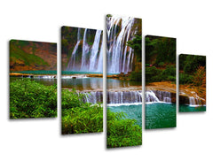 Pittura murale 5 parti WATERFALLS