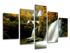 Pittura murale in 5 parti WATERFALLS
