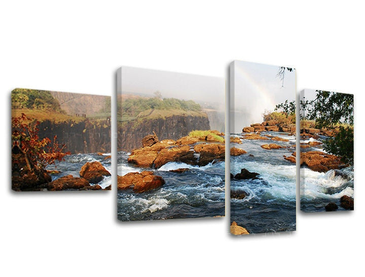 Pittura murale in 4 parti WATERFALLS
