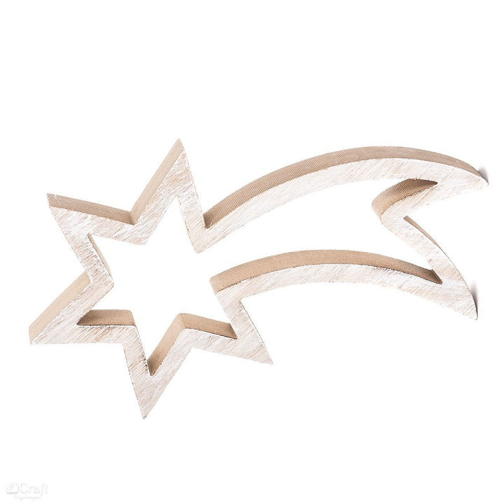 Ornamento in legno Stella cadente