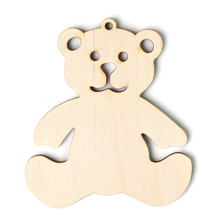 Ornamento natalizio in legno - confezione di 5 pezzi