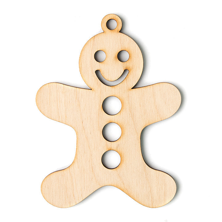 Ornamento natalizio in legno - confezione di 5 pezzi