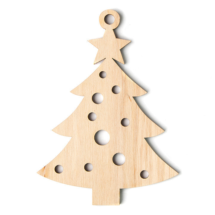 Ornamento natalizio in legno - confezione di 5 pezzi