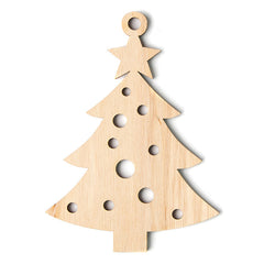 Ornamento natalizio in legno - confezione di 5 pezzi