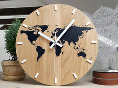 Orologio da parete in legno Map Black - immagine 3