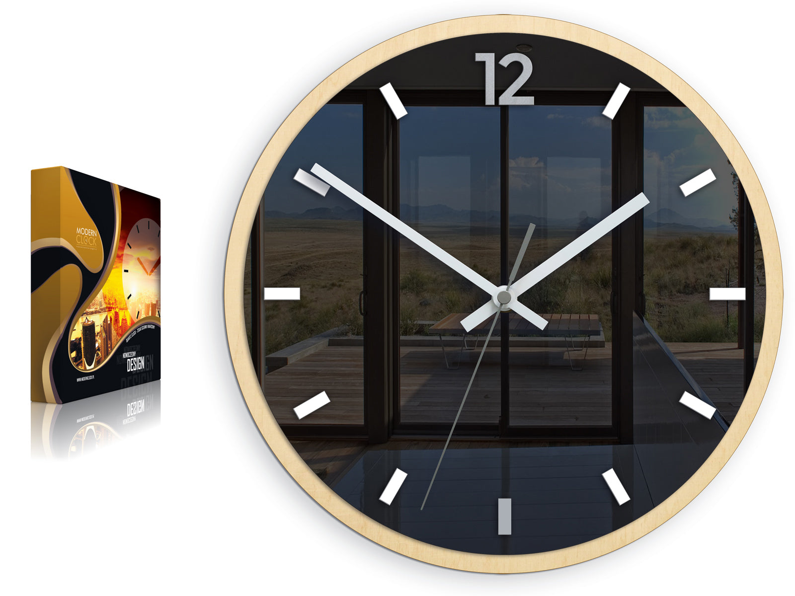 Orologio da parete moderno GRAFIT Grigio - immagine 4