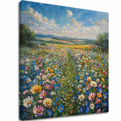 Paesaggio su tela Prato d'estate - immagine 2