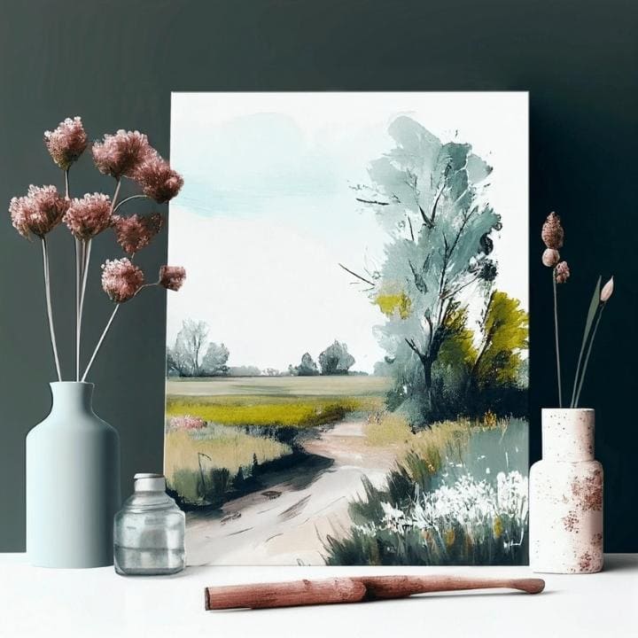 Paesaggio su tela Viaggio verso una vita migliore