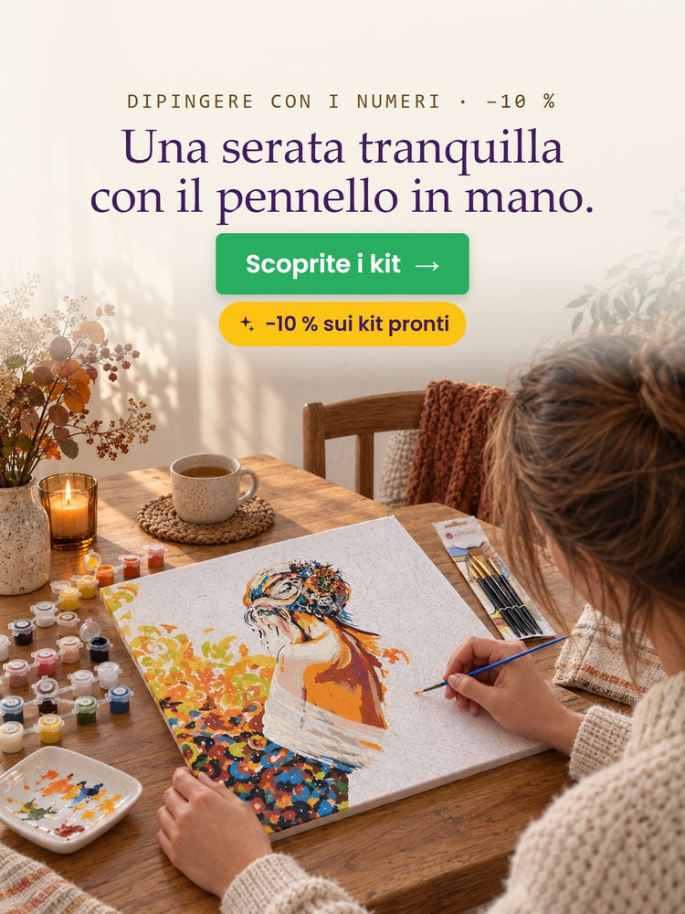 Dipingere con i numeri · −10 % – Una serata tranquilla con il pennello in mano. – Papilora