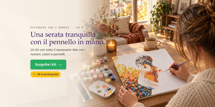Dipingere con i numeri · −10 % – Una serata tranquilla con il pennello in mano. – Papilora