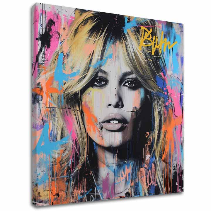 Pittura Brigitte Bardot - Bellezza catturata su tela | rifinito a mano dall'artista