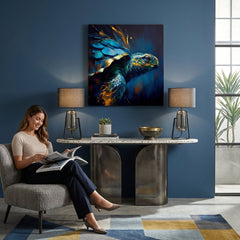 Pittura decorativa su tela - PREMIUM ART - Green Turtle Odyssey - immagine 5