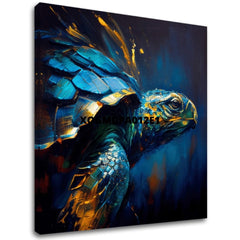 Pittura decorativa su tela - PREMIUM ART - Green Turtle Odyssey - immagine 2