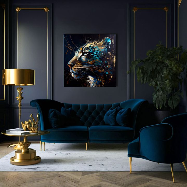 Pittura decorativa su tela - PREMIUM ART - Spotted Hunter's Elegance - immagine 4